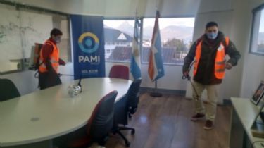 Municipio hizo tareas de desinfección en sedes de PAMI Y ANSES