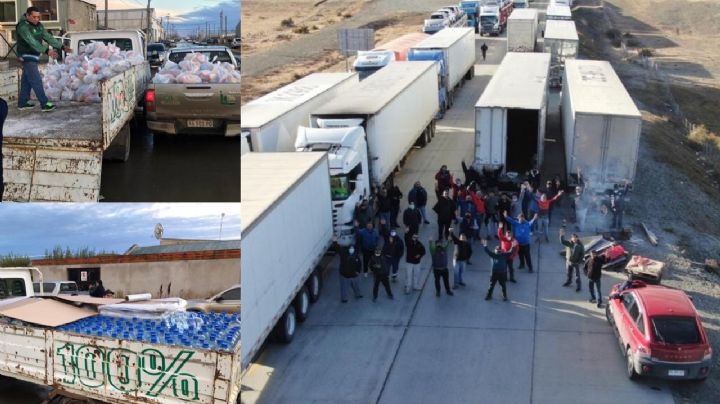 El Sindicato de Camioneros envió alimentos a los compañeros varados en Punta Delgada