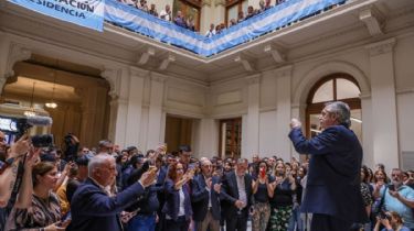 Alberto Fernández se despidió de la Casa Rosada con un brindis